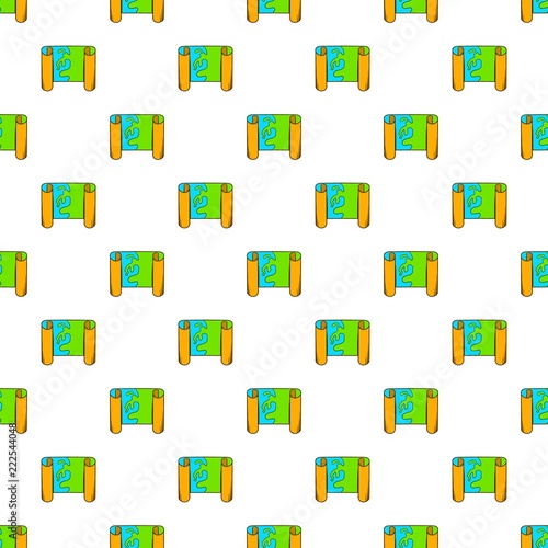 Road map pattern. Cartoon illustration of road map vector pattern for web