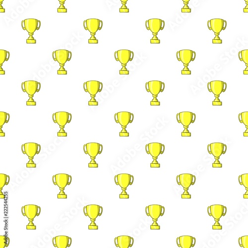 Trophy pattern. Cartoon illustration of trophy vector pattern for web