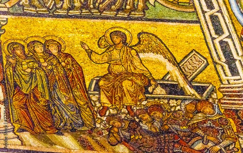 Angel Christ Resurrection Mosaic Dome Bapistry Saint John Florence Italy