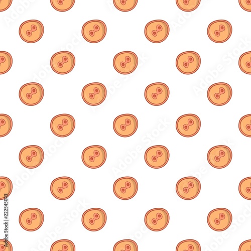 Fertilized egg pattern. Cartoon illustration of fertilized egg vector pattern for web