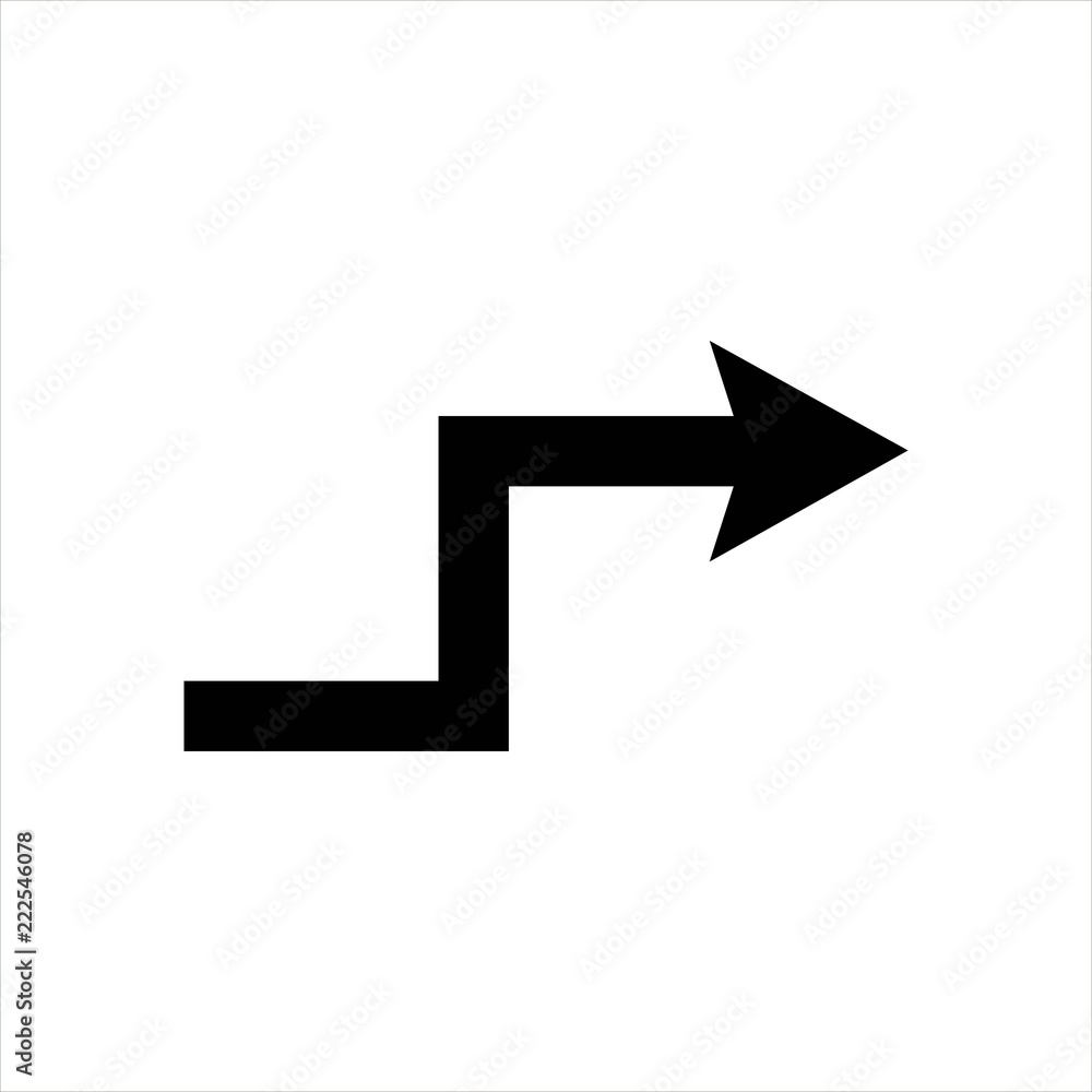 arrow to the right. isolated icon object arrow to the right. isolated icon object