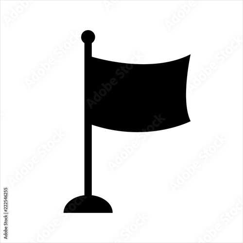 flag icon. black isolated object