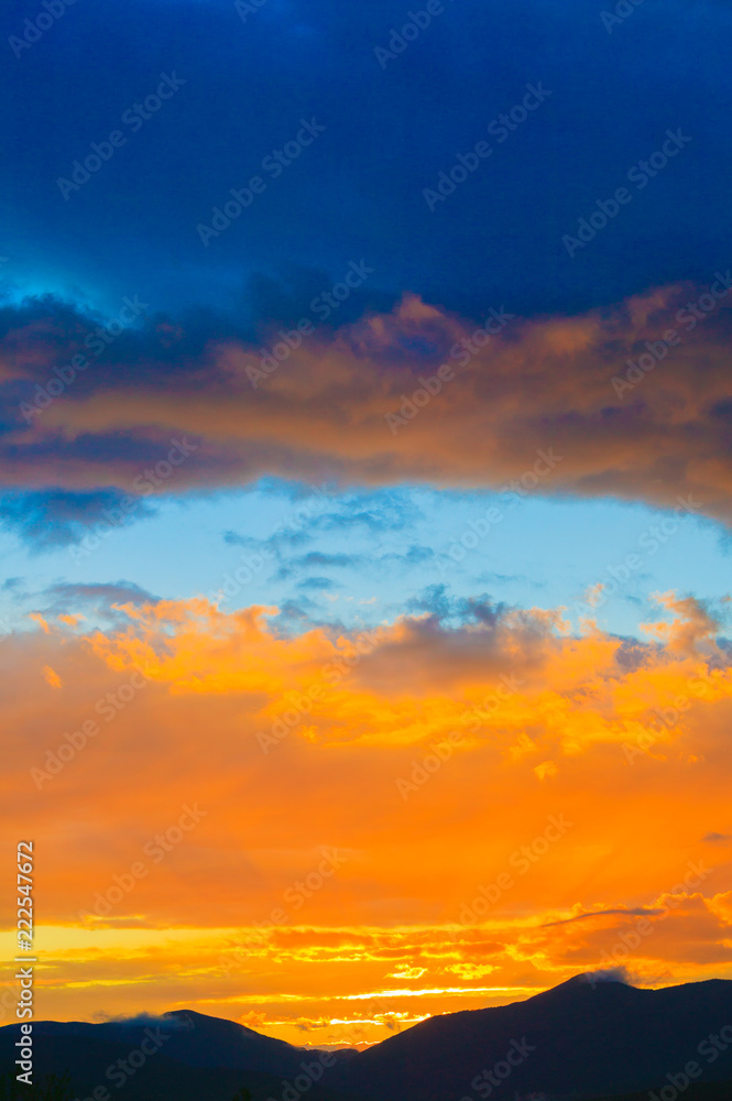 Sunset over Mt. Mansfield, VT, USA