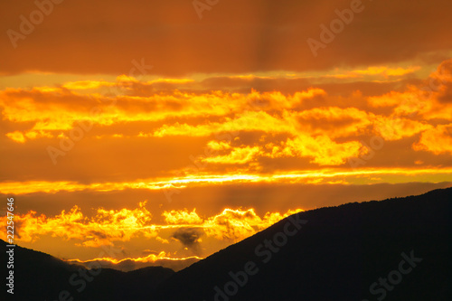Sunset over Mt. Mansfield, VT, USA