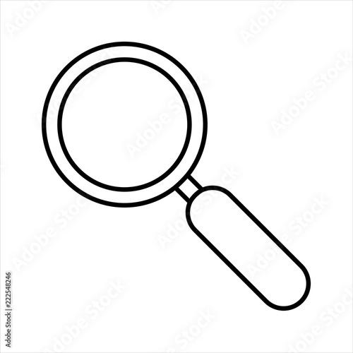 magnifying glass linear icon. isolated object