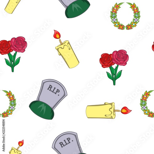 Burial pattern. Cartoon illustration of burial vector pattern for web