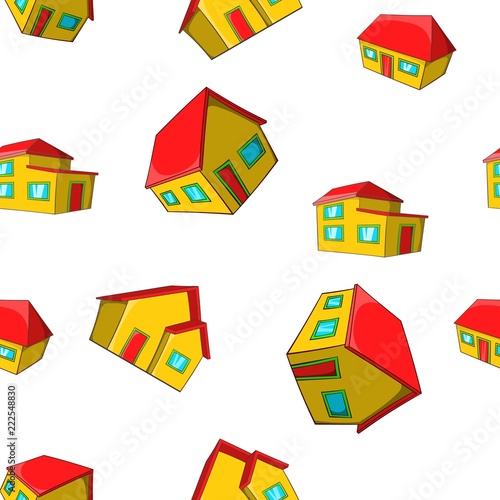 Dwelling pattern. Cartoon illustration of dwelling vector pattern for web