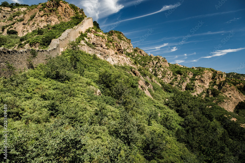 Fototapeta premium Landscape view of Great Wall of China. Life and travel in China