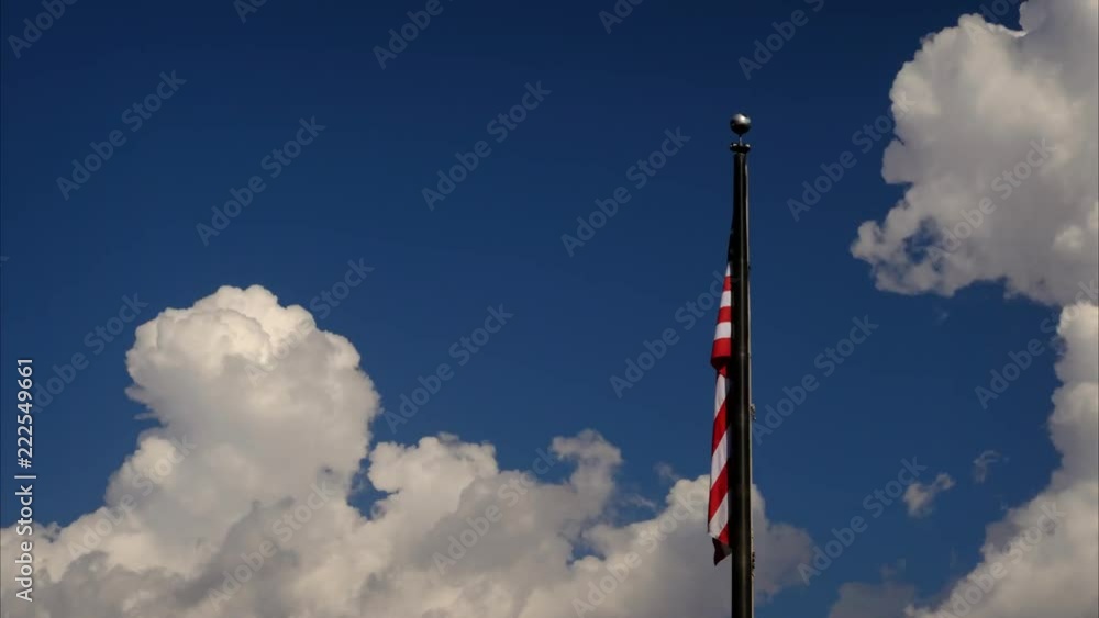 Flag and Clouds Time Lapse Flag and Clouds Time Lapse