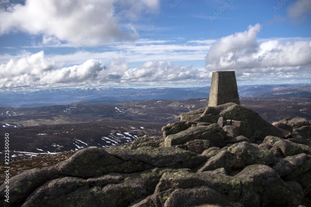 Mount Keen summit. Angus, Aberdeenshire, Scotland, UK.