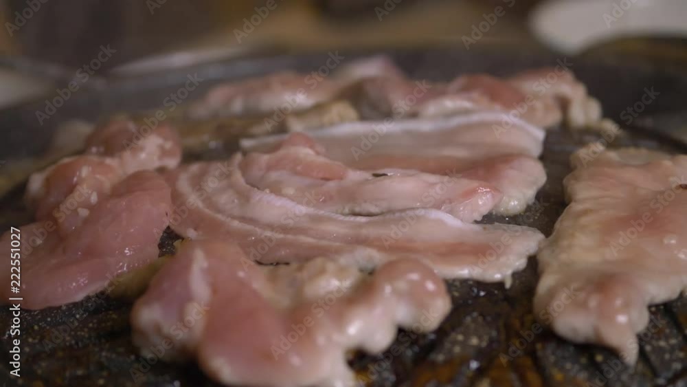 Thai food barbecue buffet with pork, Moo Kra Ta Thai food barbecue buffet with pork, Moo Kra Ta