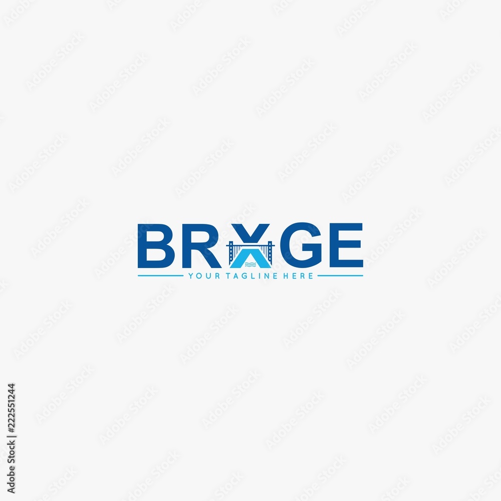 Bridge gate logo design vector Bridge gate logo design vector