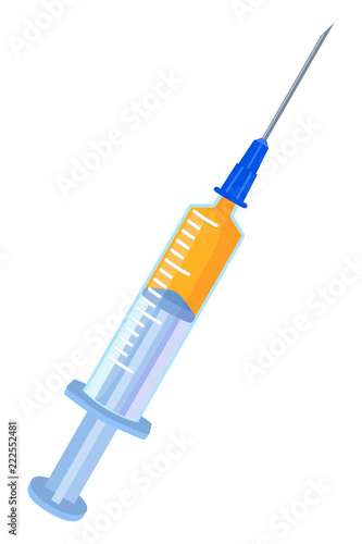 Colorful cartoon syringe