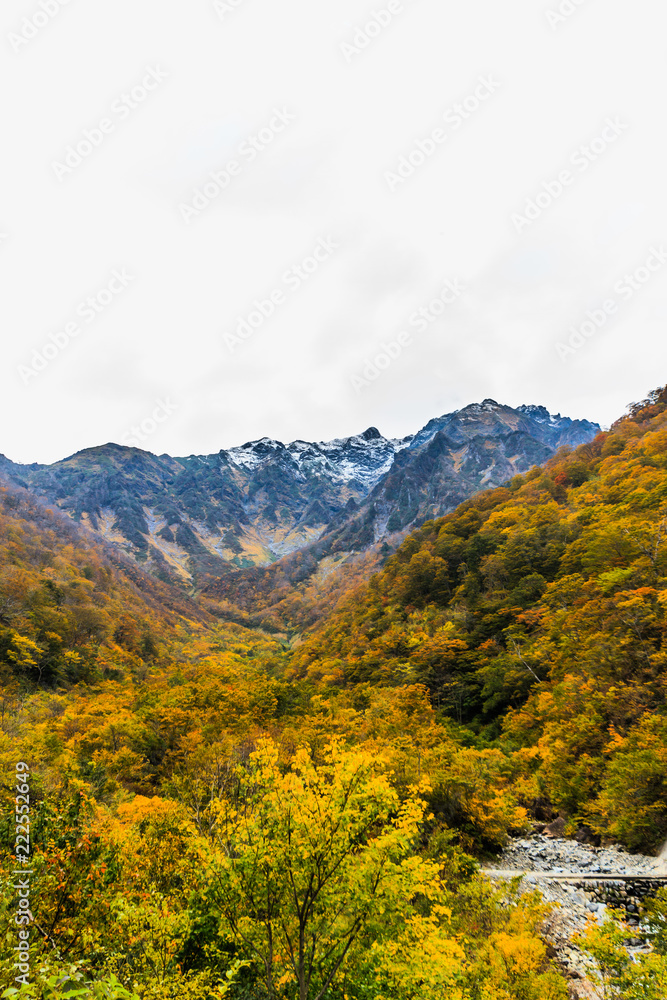 秋の谷川岳の風景