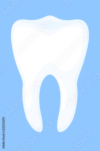 Colorful cartoon healthy tooth