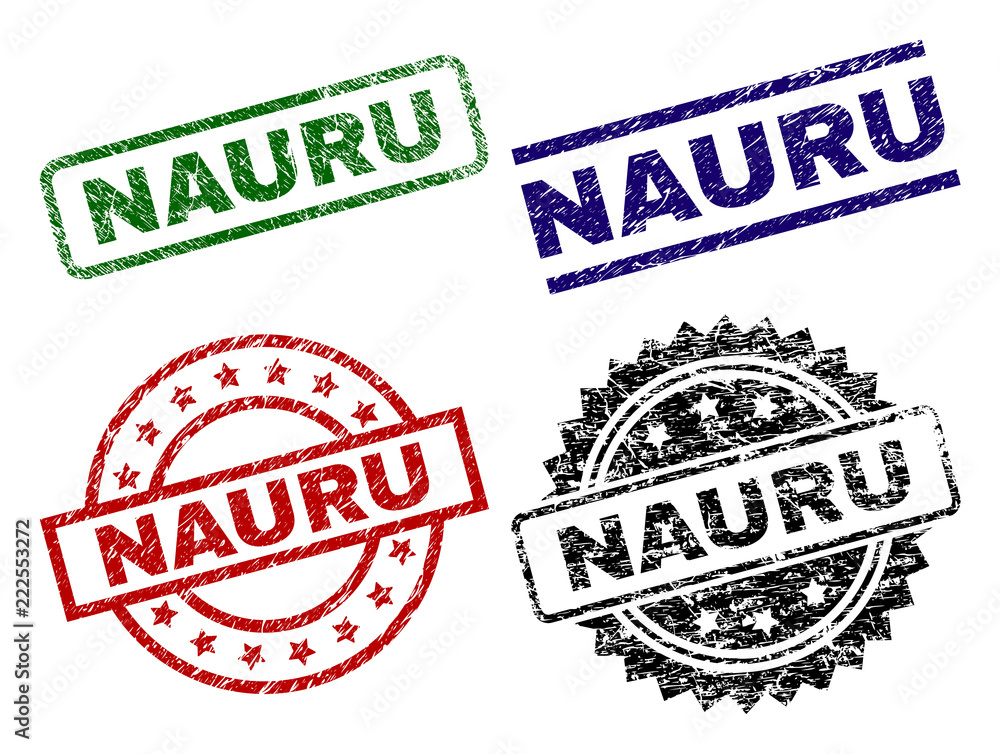 NAURU seal prints with corroded style. Black, green,red,blue vector rubber prints of NAURU label with retro style. Rubber seals with circle, rectangle, medallion shapes. NAURU seal prints with corroded style. Black, green,red,blue vector rubber prints of NAURU label with retro style. Rubber seals with circle, rectangle, medallion shapes.