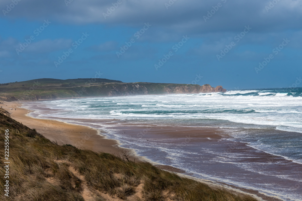 Phillip Island coastline with breaking surf Phillip Island coastline with breaking surf