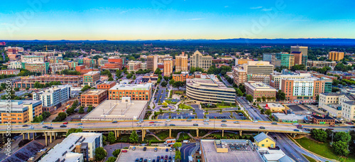 Aerial of Downtown Greenville SC South Carolina Skyline photo
