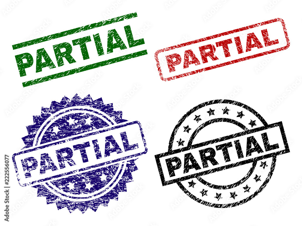 PARTIAL seal prints with damaged surface. Black, green,red,blue vector rubber prints of PARTIAL title with dirty surface. Rubber seals with circle, rectangle, medal shapes. PARTIAL seal prints with damaged surface. Black, green,red,blue vector rubber prints of PARTIAL title with dirty surface. Rubber seals with circle, rectangle, medal shapes.