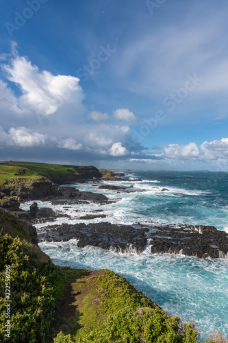 Phillip Island coastline  view north  Victoria Australia