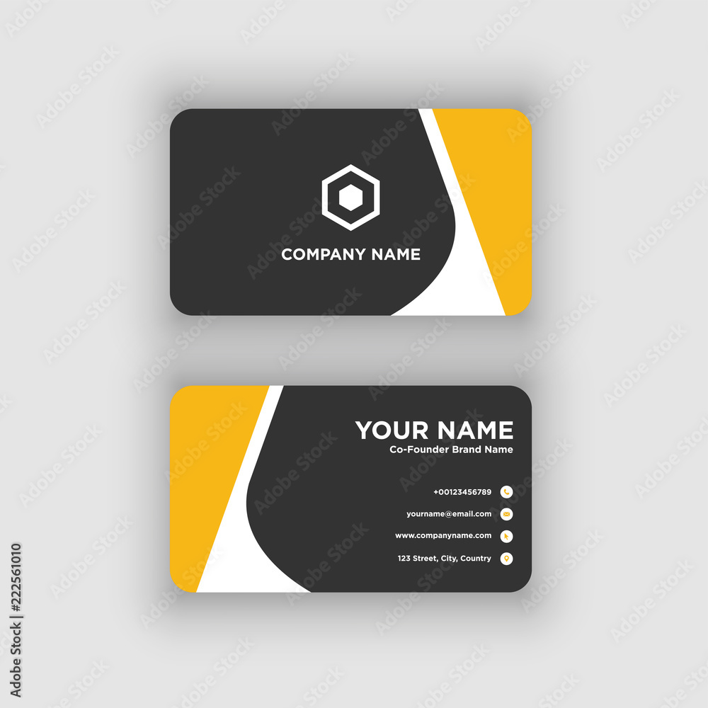 Business card. Vector. Exclusive and Modern design