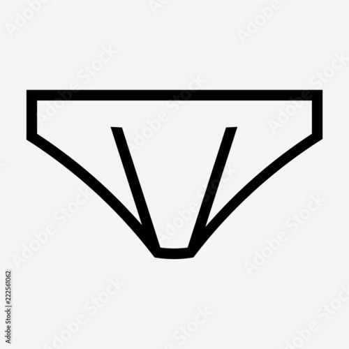Outline panties pixel perfect vector icon