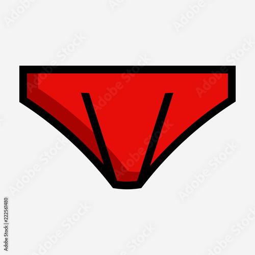 Coloured outline panties pixel perfect vector icon