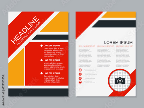 Modern professional business two-sided flyer vector design template © Ulvur