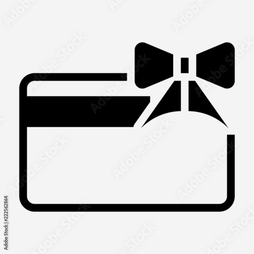 Glyph promotion free get credit card pixel perfect vector icon