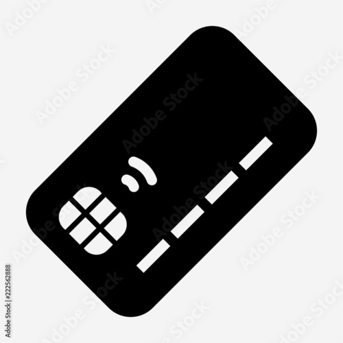 Glyph chip card pixel perfect vector icon