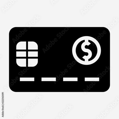 Glyph magnetic stripe card with dollar symbol pixel perfect vector icon