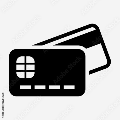 Glyph chip card back and front pixel perfect vector icon