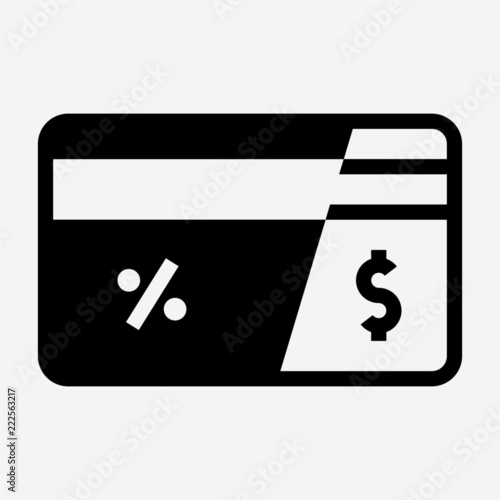 Glyph magnetic stripe credit card remain pixel perfect vector icon