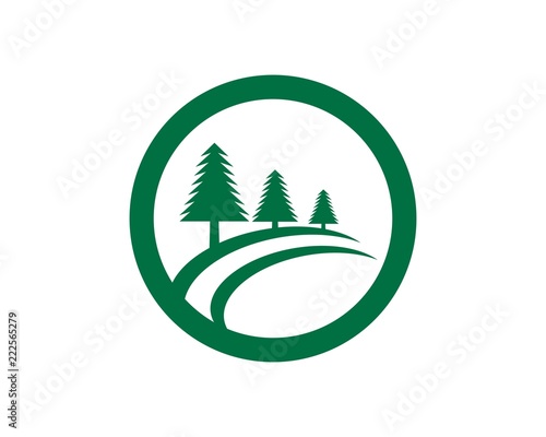 Cedar tree Logo template vector icon illustration design