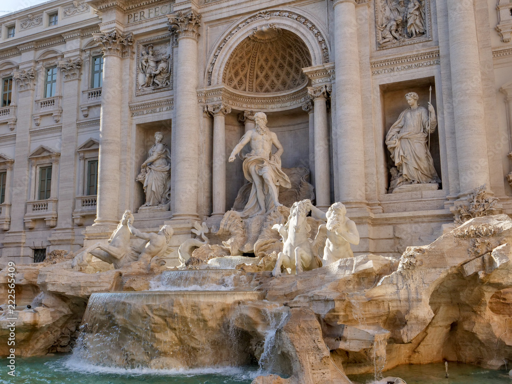 Rome, Italy, 1st September 2018, Trevi Fountain Rome, Italy, 1st September 2018, Trevi Fountain