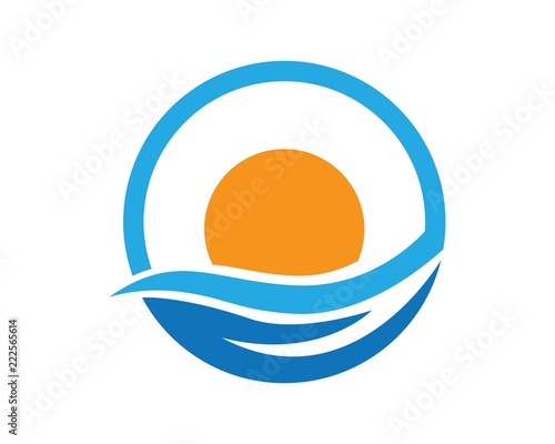 sunset logo template