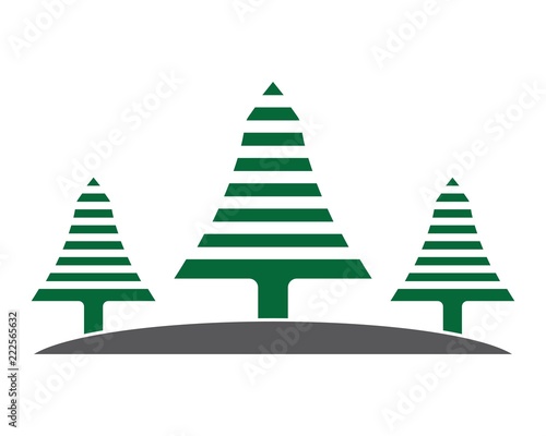 Cedar tree Logo template vector icon illustration design