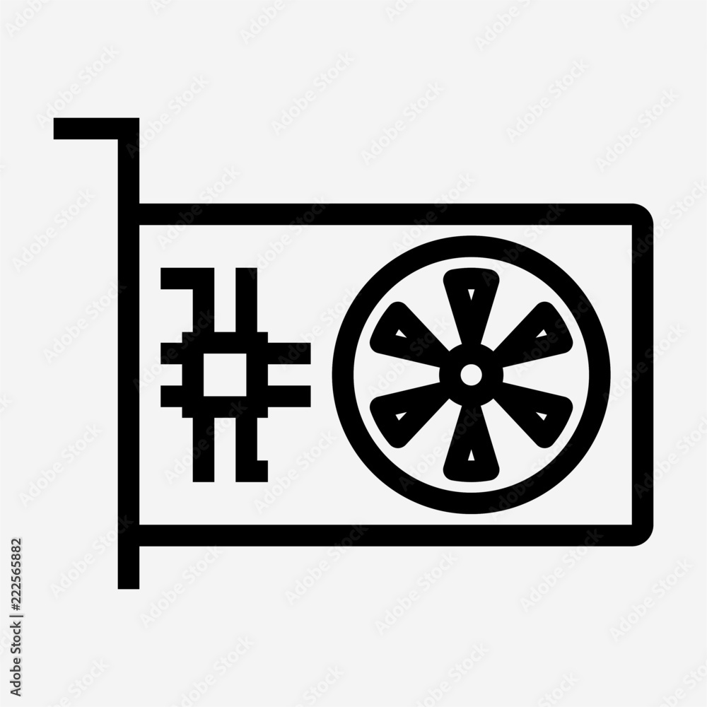 Outline expansion card pixel perfect vector icon Outline expansion card pixel perfect vector icon