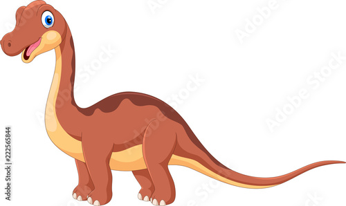 Cute brontosaurus cartoon