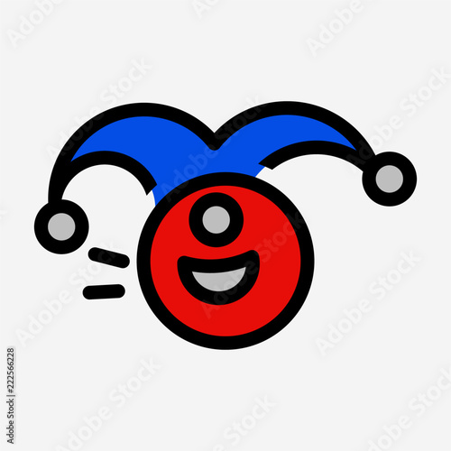 Coloured outline funny film pixel perfect vector icon