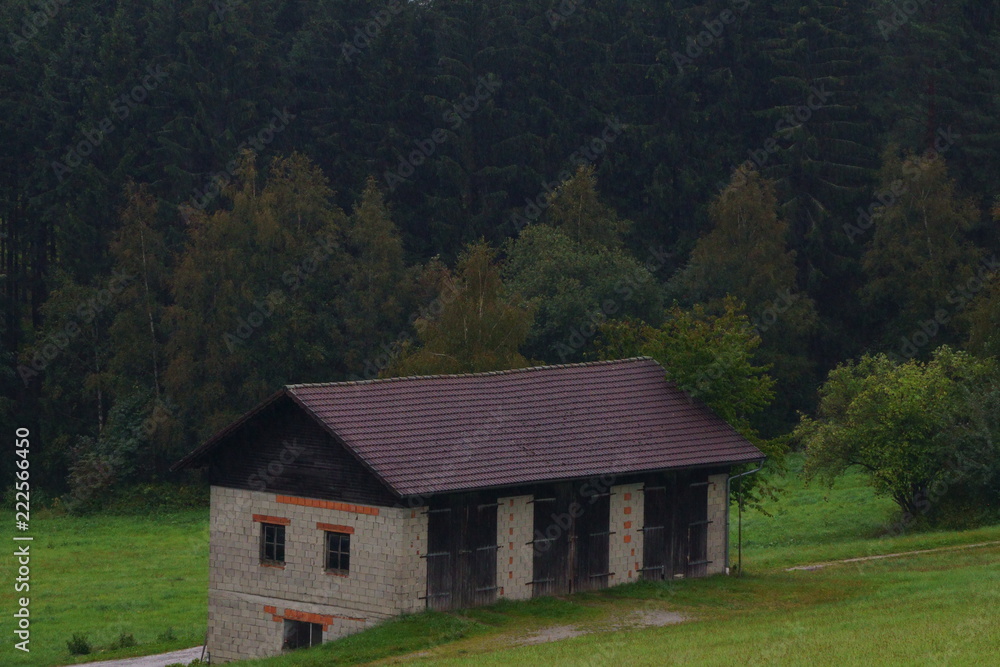 Austria landscape of rural farm steads