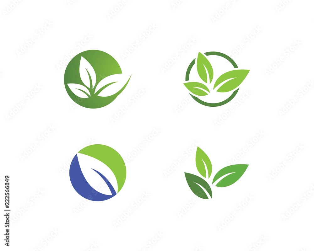 Tree leaf vector logo design