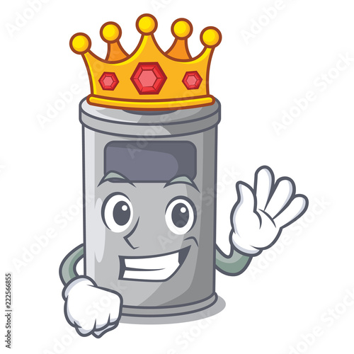 King cartoon steel trash can in the office