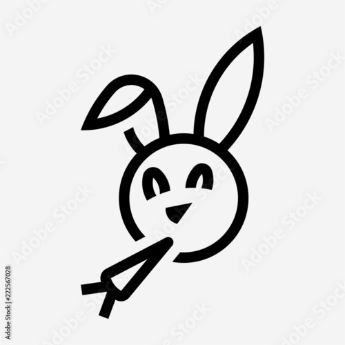 Outline cartoon movie pixel perfect vector icon