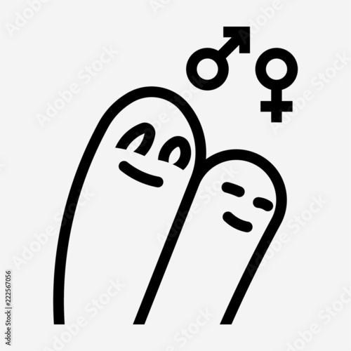 Outline adult film pixel perfect vector icon