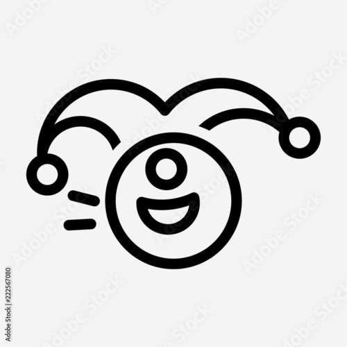 Outline funny film pixel perfect vector icon
