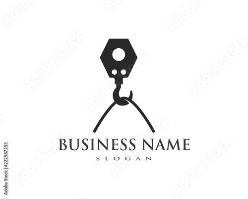 Crane hook logo vector