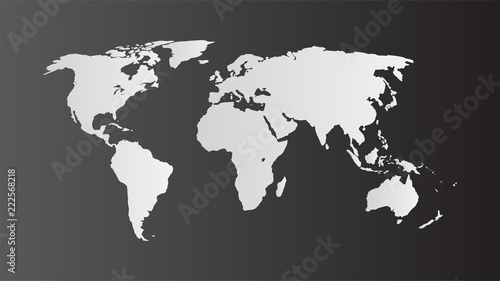 Fototapeta Naklejka Na Ścianę i Meble -  World Map Vector, Isolate on Blank Background, Flat Earth Map For Website, Annual Report, Infographics, World Map Illustration, Vector Illustration
