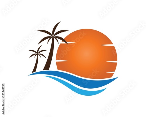 sunset logo template