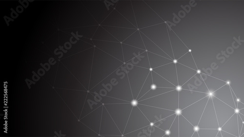 Business Global Connection  Abstract Network Connecting Dot  lines  isolated on background  Digital Technology Concept  For Web Site  Vector Illustration